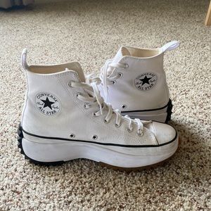 Converse White Platform Sneakers